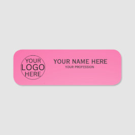 Rustic Blush Roze Maatwerk Logo Werknemer  Naamplaatje
