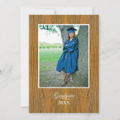 Rustic Board High School Graduation Announcement Kaart (Voorkant)