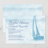 Rustic Boat Bridal Shower-uitnodigingen Kaart (Voorkant / Achterkant)