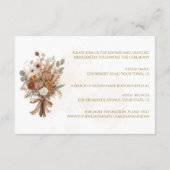 Rustic Bohemian Autumn Floral Wedding | Informatiekaartje (Achterkant)