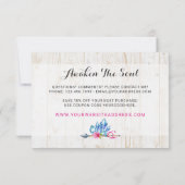 Rustic Bohemian Crystal Pareltjes & Arrow Dank u Bedankkaart (Achterkant)