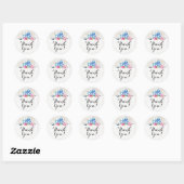 Rustic Bohemian Crystal Pareltjes & Arrow Dank u Ronde Sticker (Vel)