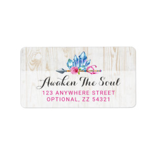 Rustic Bohemian Crystal Pareltjes & Arrow Waterver Etiket