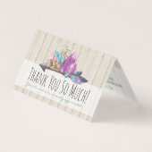 Rustic Bohemian Crystals & Arrow Wood Dank u Kaart (Voorkant)