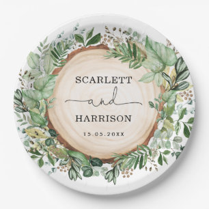 Rustic Bohemian Garden Greenery Botanical Wedding Papieren Bordje