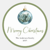 Rustic Bohemian Simple Christmas Round Gift Labels (Voorkant)