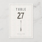 Rustic Boho Arrow Mariage Numéro de table ID1109 (Devant)