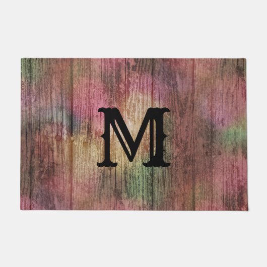 Rustic Boho Autumn Cranberry Sage Colors Deurmat (Voorkant)