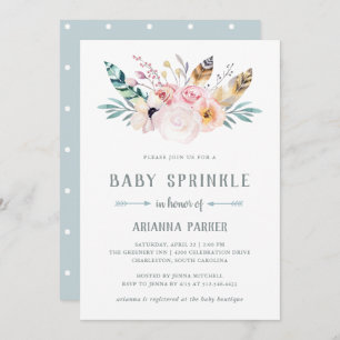 Rustic Boho Baby Sprinkle Kaart