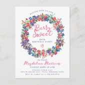 Rustic Boho Berry Sweet Été 90ème Invitation (Devant)