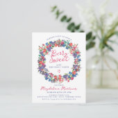Rustic Boho Berry Sweet Summer 21st Invitation (Debout devant)