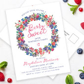 Rustic Boho Berry Sweet Summer 30th Invitation