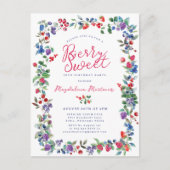 Rustic Boho Berry Sweet Summer 60th Invitation (Devant)