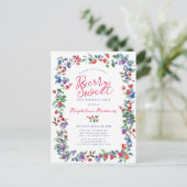 Rustic Boho Berry Sweet Summer 80th Invitation (Debout devant)