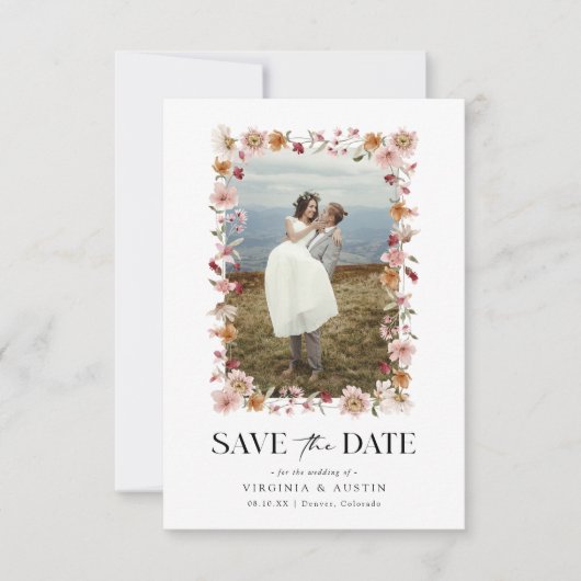 Rustic Boho bewaart de Kaart Datum (Voorkant)