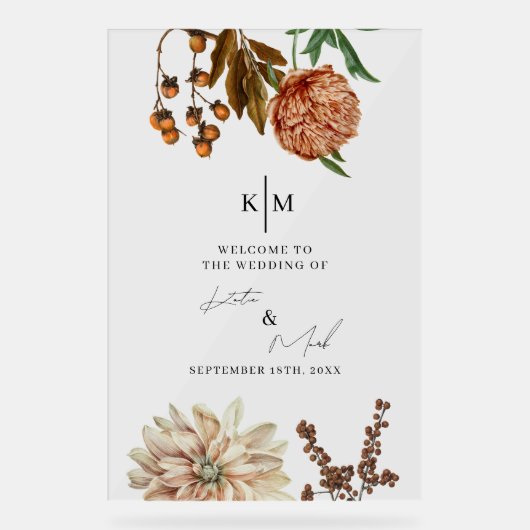 Rustic Boho Bienvenue À Notre Décal Mariage (Recto)