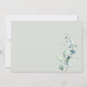 Rustic Boho Botanical Greenery Wedding Kaart (Achterkant)