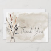 Rustic Boho Bouquet Modern - Hartelijk dank Bedankkaart (Voorkant)