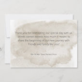 Rustic Boho Bouquet Modern - Hartelijk dank Bedankkaart (Achterkant)