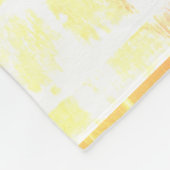 Rustic Boho Casual Summer Yellow Peach Pattern Fleece Deken (Hoek)