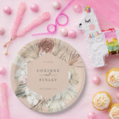 Rustic Boho-Chic Personalized Papieren Bordje (Feest)