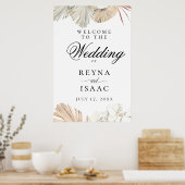 Rustic Boho-Chic Wedding Welkom Poster (Keuken)