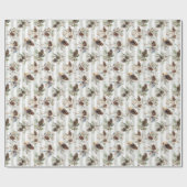 Rustic Boho Christmas Pine Farmhouse Pattern  Cadeaupapier (Vlak)