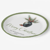 Rustic Boho Christmas Tree in Botanical Style Papieren Bordje (Gekanteld)