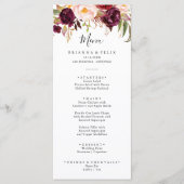 Rustic Boho Colorful Floral Dinner Menu (Voorkant)