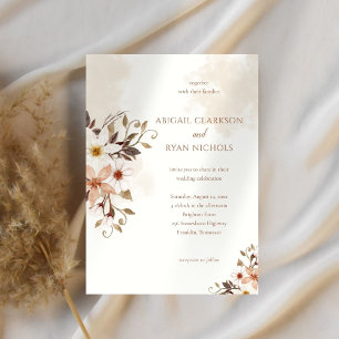 Rustic Boho Daisy Wedding Kaart