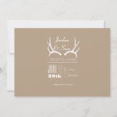 Rustic & Boho | Deer Antler | De datum-foto opslaa Kaart (Achterkant)