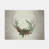 Rustic Boho Deer Antlers | kersttouw Deurmat (Voorkant)