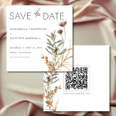 Rustic Boho Delicate Fall Wildflower Wedding Save The Date