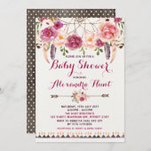 Rustic Boho Dreamcatcher Baby shower Invitation (Devant / Derrière)