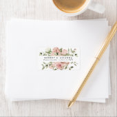 Rustic Boho Dusty Pink Rose Floral Address Label (Insitu)