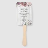 Rustic Boho Dusty Roos Pink Flowers Wedding Hand F Handwaaier (Voorkant)