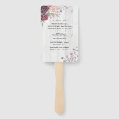 Rustic Boho Dusty Roos Pink Flowers Wedding Hand F Handwaaier (Achterkant)
