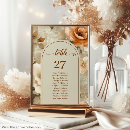 Rustic Boho Earthy Rusty Ivory Sage Floral Wedding Kaart