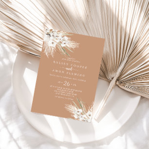 Rustic Boho Elegant Floral Casual Wedding Kaart