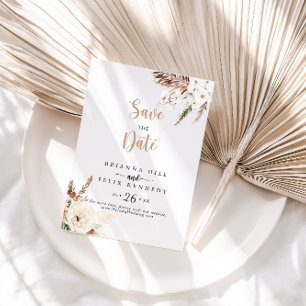 Rustic Boho Elegant Floral Wedding Save The Date