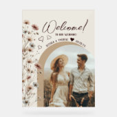 Rustic Boho Fleur sauvage Photo Arch Mariage Bienv (Recto)