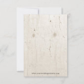 Rustic Boho Floral Antlers Wedding Response Kaart (Achterkant)