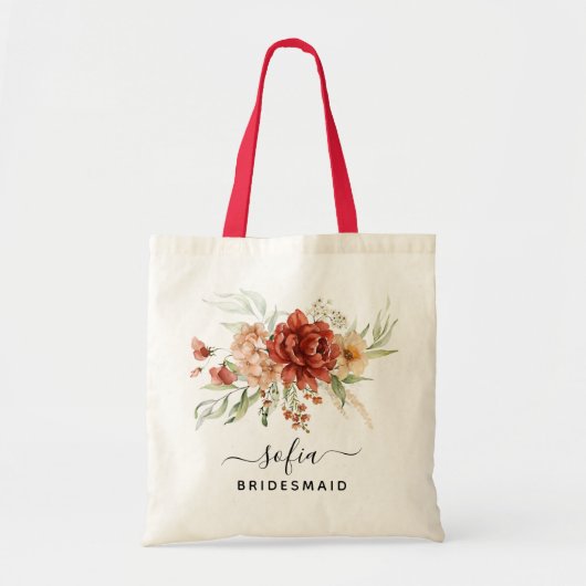 Rustic Boho Floral Bridesmaid Wedding Tas (Voorkant)