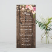 Rustic Boho Floral Country Wedding Menu (Staand voorkant)