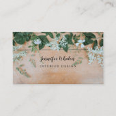 Rustic Boho Floral Custom Visitekaartje (Voorkant)