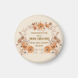 Rustic Boho Floral Holiday Party Magnet