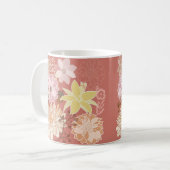 Rustic Boho Floral Pattern Koffiemok (Voorkant links)
