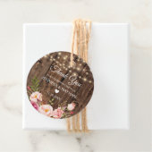 Rustic Boho Floral String Lights Hartelijk dank Bedankjes Labels (In situ)