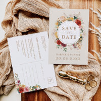 Rustic Boho Floral Tropical Pampas Grass Wedding