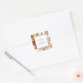 Rustic Boho Floral Wedding Envelope zegelt Sticker (Envelop)